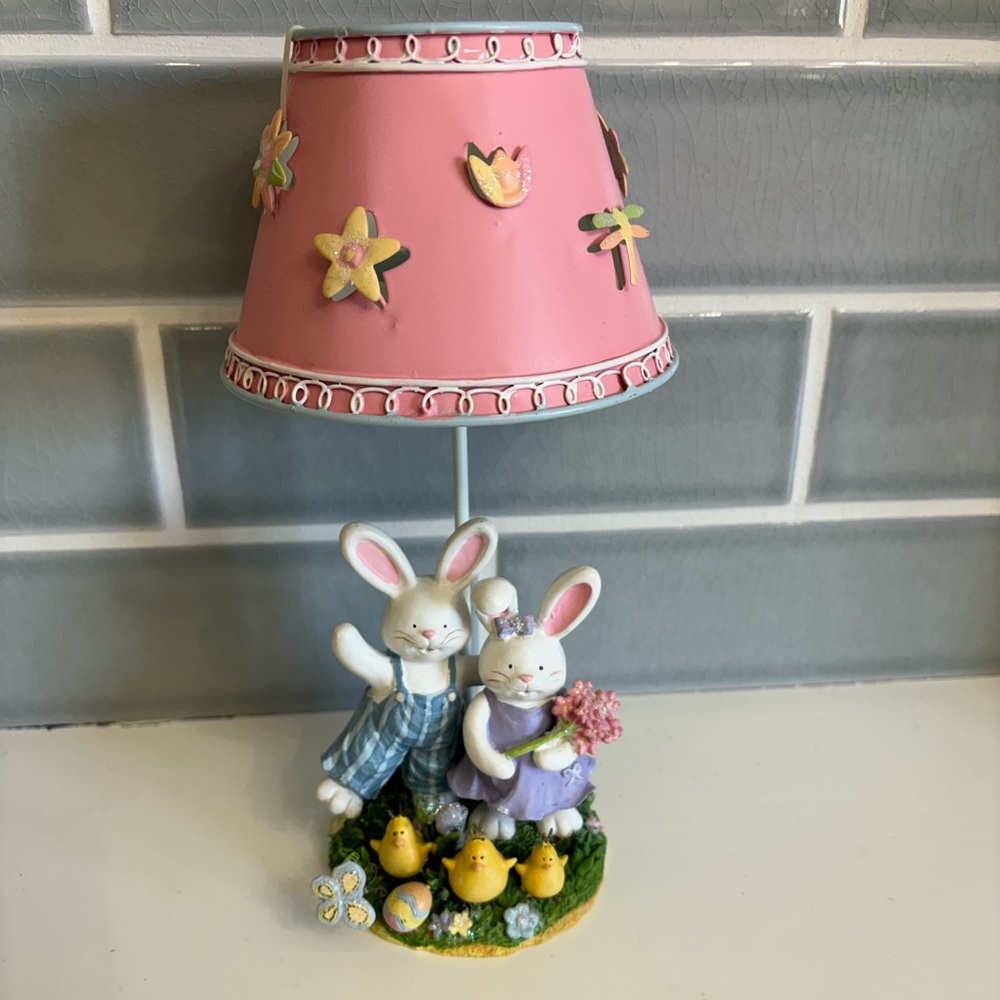 Vintage Easter decor tea light holder